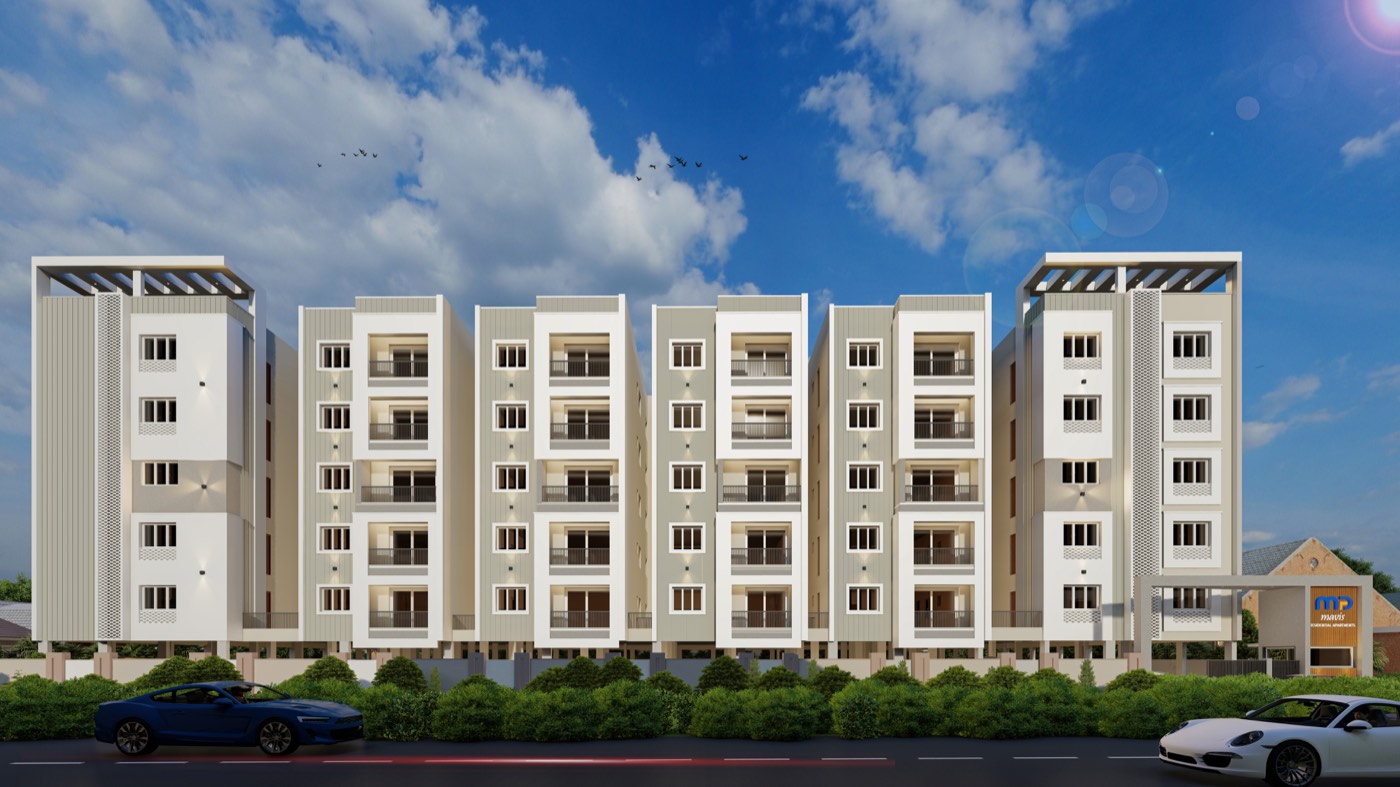 MP Mavis front elevation — premium S+5 apartment community